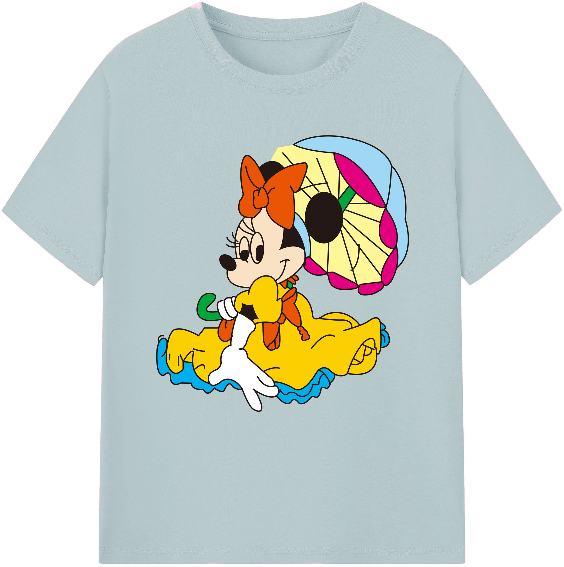（画像用） ミッキーマウス Mickey Mouse 綿100％半袖Tシャツ（フロントプリント）